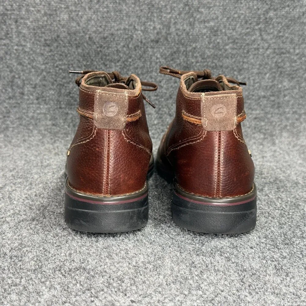Clarks Chukka Boots Men's Size 11 Brown Leather Waterproof Mid Lace Casual Shoes